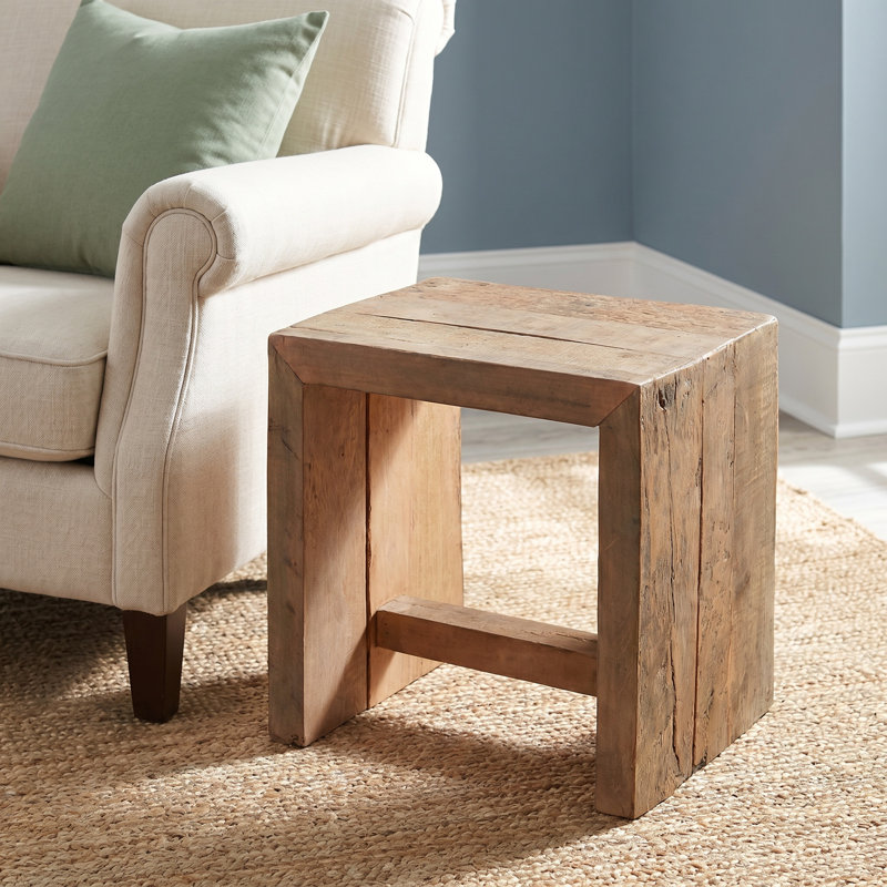 Cortland Austen Solid Wood Accent Stool