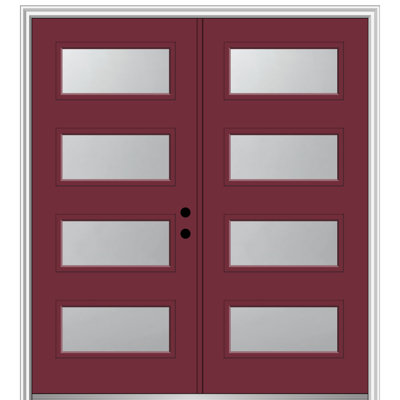 81.75'' Glass Fiberglass Front Entry Doors