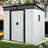 Spacious 6Ft X 5Ft Metal Shed For Patio Area Use - Rust- & Waterproof 6X5ft Storage With Transparent Plate Rainproof --125090347