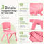 6 pièces de chaises en plastique empilables pour enfants, siège flexible pour tout-petits de 11 po pour la classe, garderie, école primaire, couleur claire-128581946-128581945