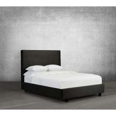 Lit plateforme en tissu d’ameublement