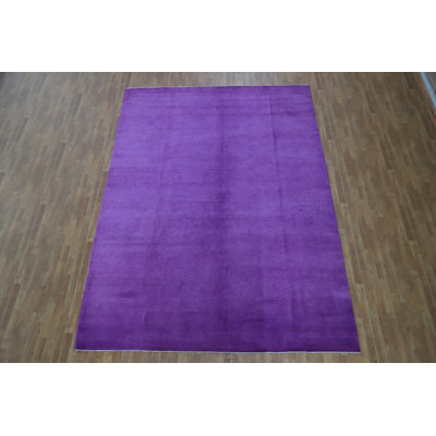 Tapis persan mauve royal Gabbeh 9x12