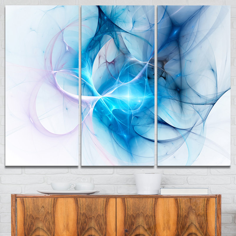 « blue nebula star- », ensemble de 3 impressions sur toiles tendues