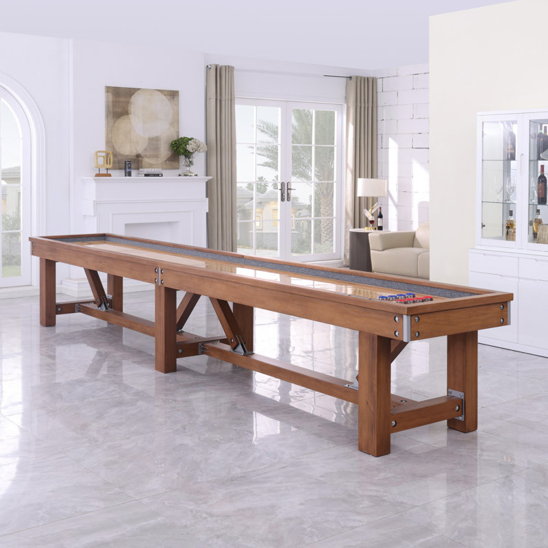 Playcraft Willow Bend 12’ Pro-Series Shuffleboard, Toffee, Buffet Top Not Included, 12'
