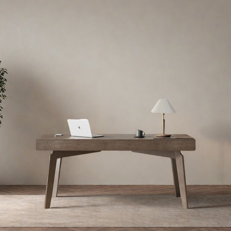 Bureau en bois massif avec tiroirs pour le bureau et la maison, H 29,53 po x l 55,12 po x P 23,62 po