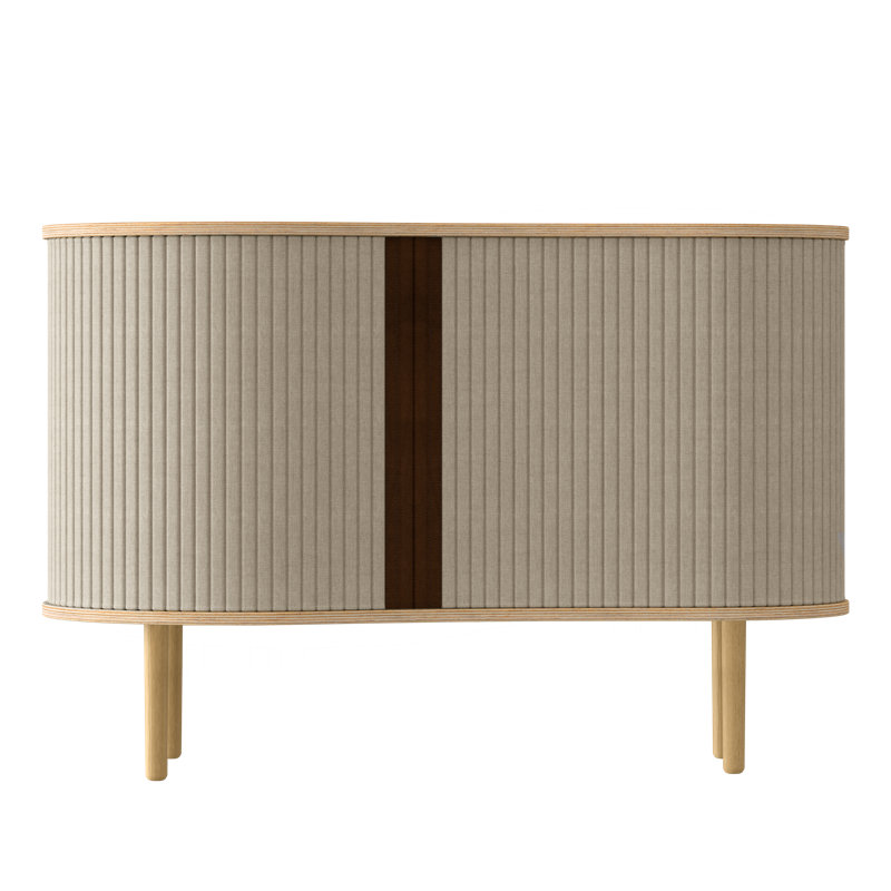 Hollar Solid Wood Accent Cabinet, White Sands/Light Oak