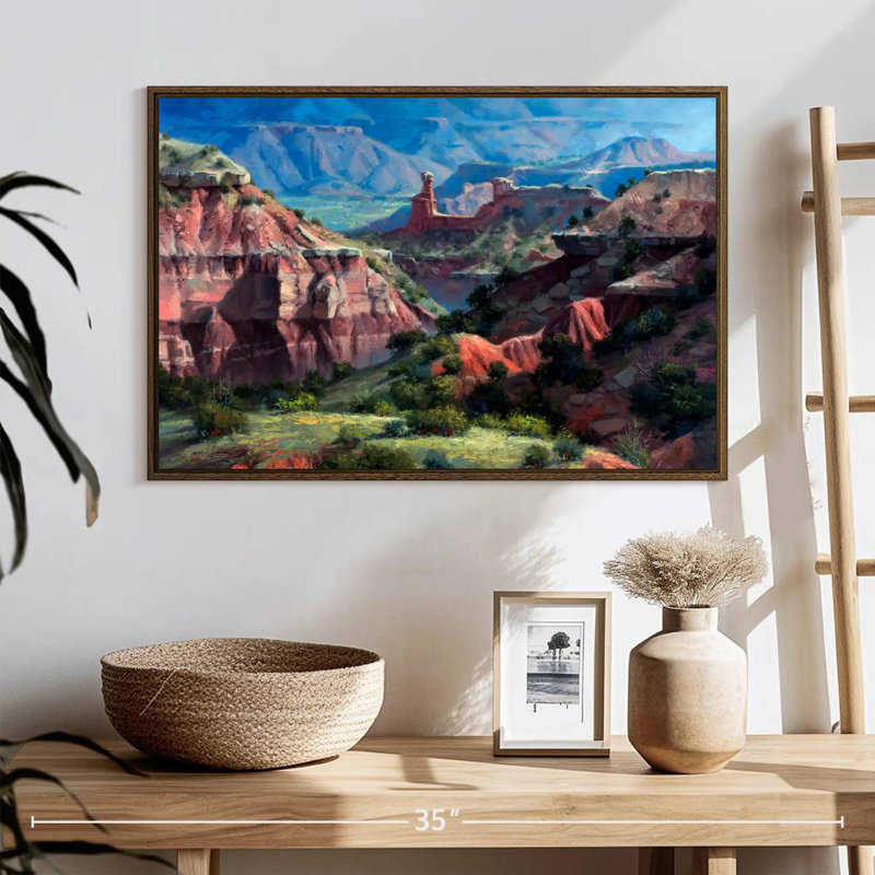 Palo Duro classique, 25 po x 17 po, Cadre flottant noyer