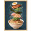 Floating Ramen Ingredients Illustration Framed Wall Art Prints - Modern Kitchen Decor-125211655-125211654