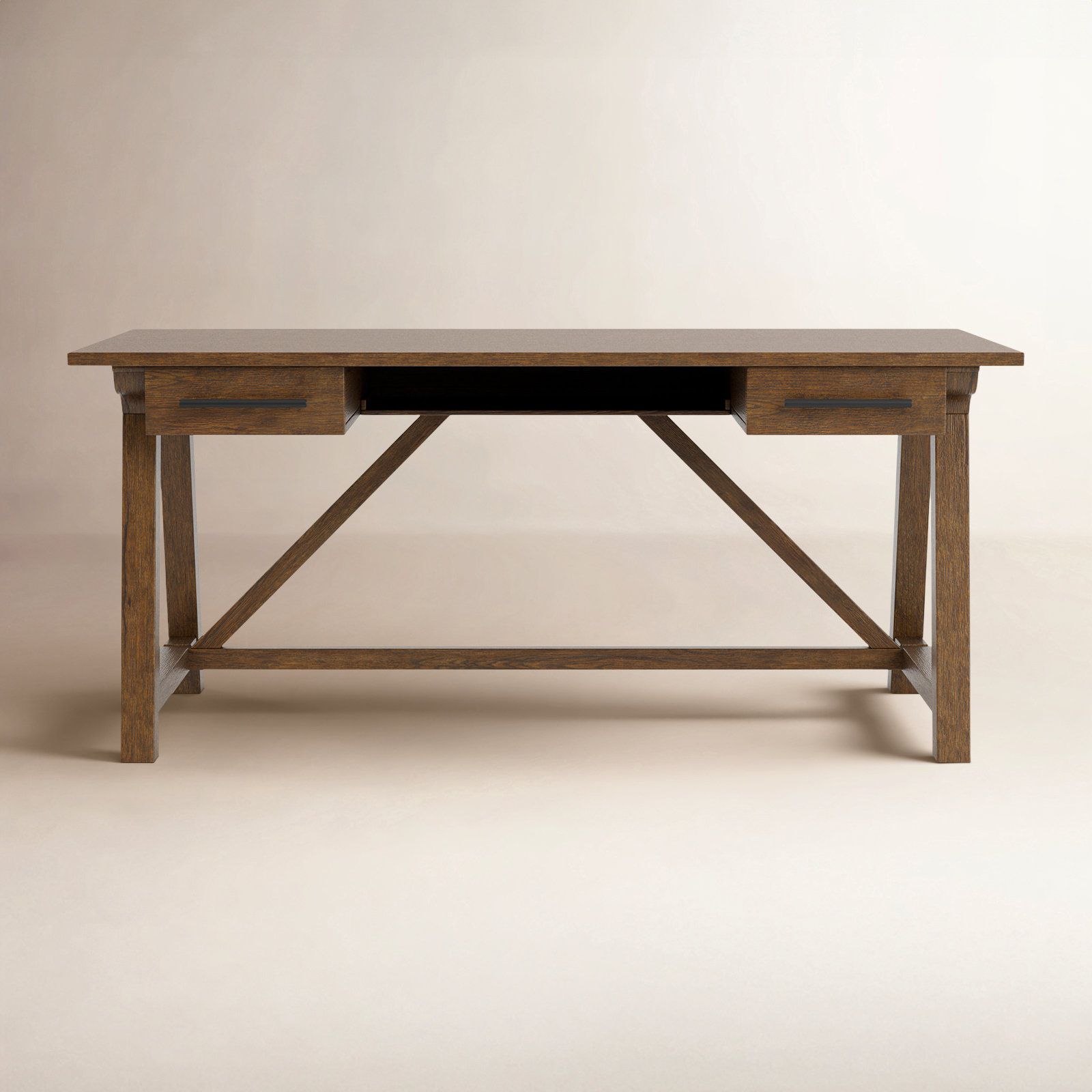 Billie 68 " Oak Writing Desk