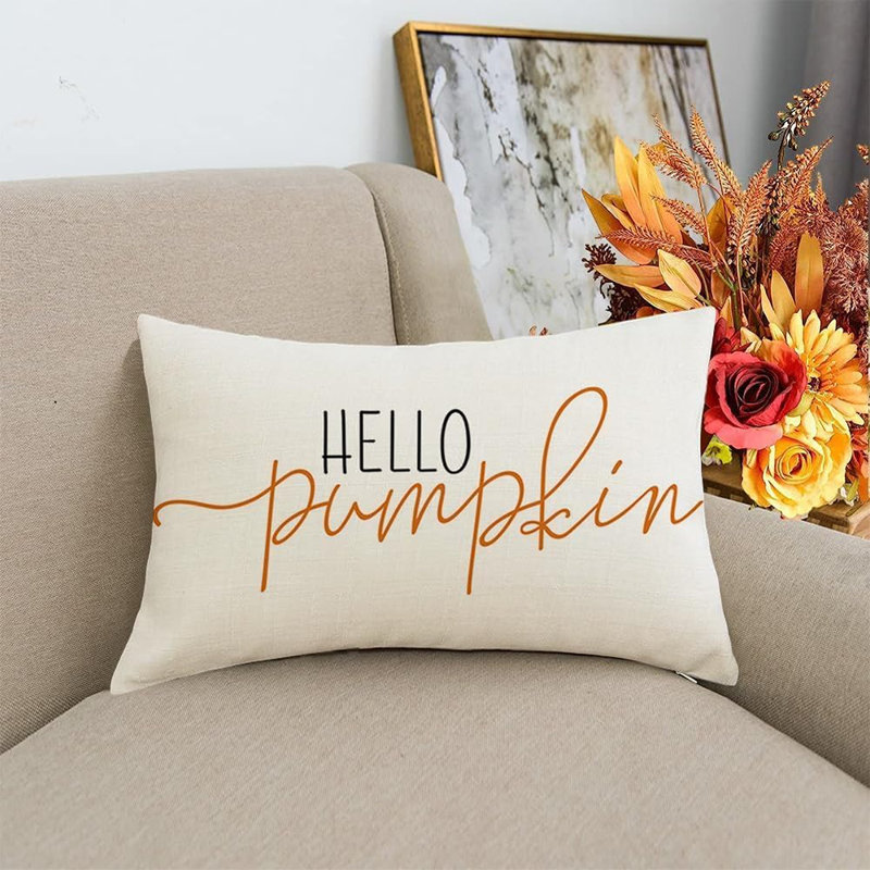 Housses de coussins d'automne, coussins décoratifs de citrouilles décoratives d'automne, housse de coussin lombaire d'extérieur de l'Action de grâce Farmhosue, décor d'automne pour canapé-lit blanc