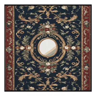 Tapis noir français lavable à la machine