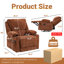 93cm Wide Chenille Standard Recliner with Massager-204539759