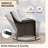 3-Piece Outdoor PE Brown Wicker Rattan Wide Armrest Rocking Chair Seating Group Patio Conversation Set with Olefin Thick Cushions, Side Table-977387254