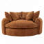 Fauteuil d'appoint rembourré en tissu chenille-83301237