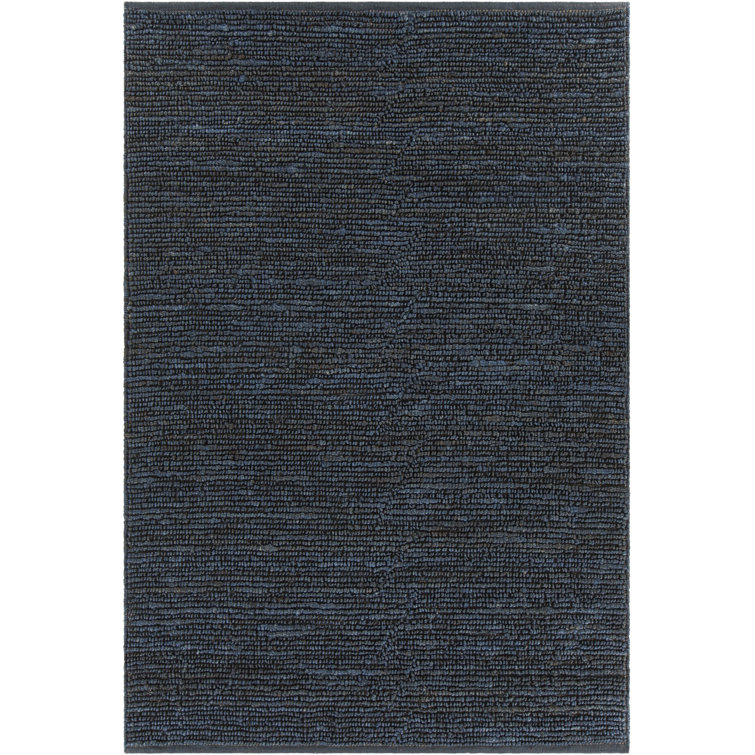 Tapis bleu de jute texturée Lilliana