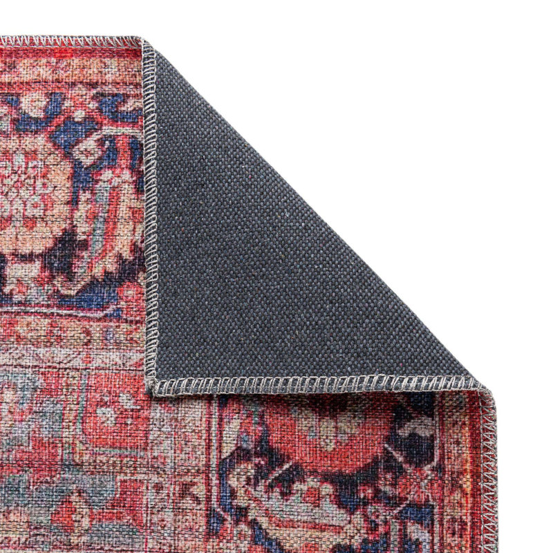Tapis oriental rouille / bleu Haigh, Carré 10 pi 6 po x 10 pi 6 po