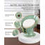 Draining Leaf-Shaped Soap Dish, Ceramic Bar Soap Holder For Bathroom Sink 1Piece (Celadon)