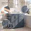 Ensemble de meuble-lavabo en bois massif 30 po + panneau de fibres à densité moyenne avec lavabo en céramique avec 3 tiroirs et portes à fermeture douce-131148017-131409492