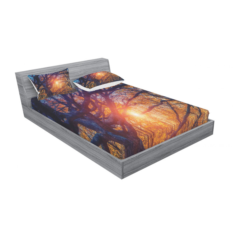 Microfiber Sheet Set, Queen Sheet Set with Fitted Sheet