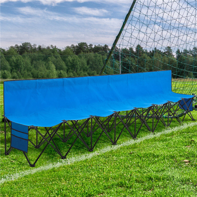 Bastien Folding Camping Bench, Blue