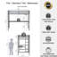 Lit mezzanine simple avec bureau Alton