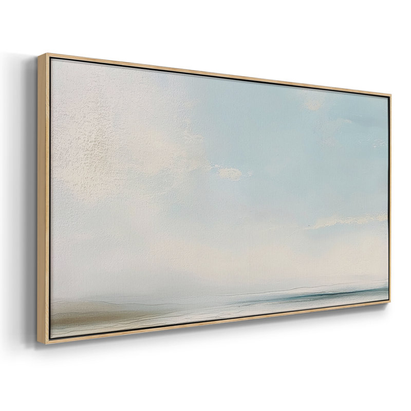 Abstrait, série DC DC-XXIV, toile tendue avec châssis, prête à être accrochée, H 25 po x l 49 po, Naturel