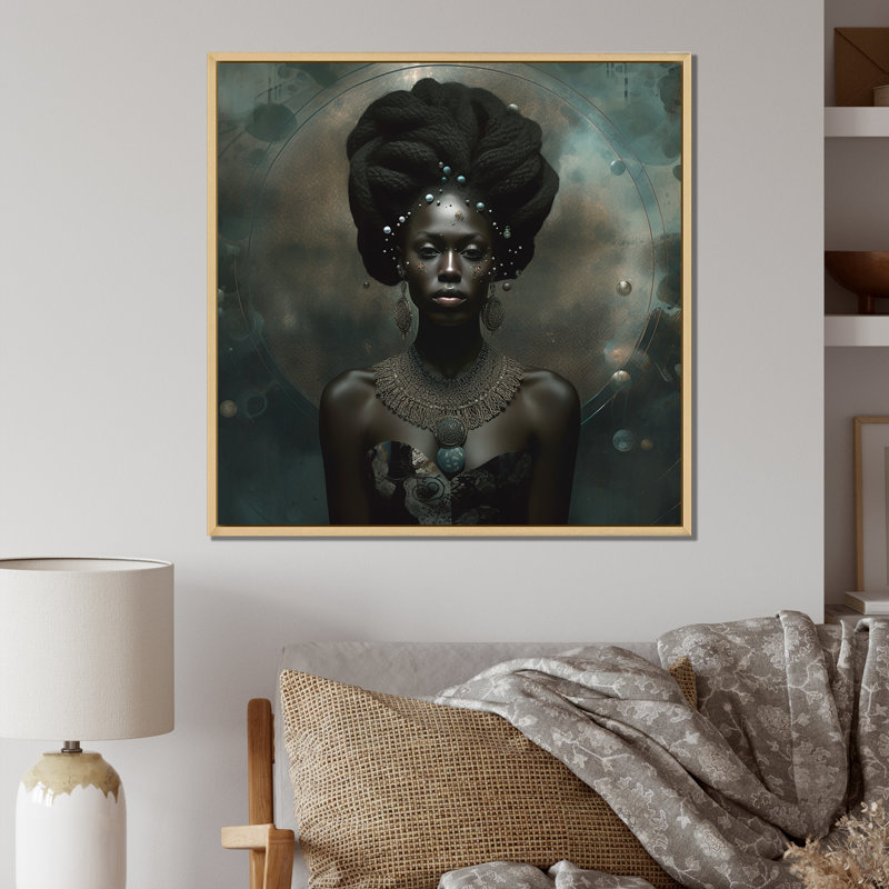 «Orisha Osunmare», reproduction sur toile, H 16 po x l 16 po x P 1 po, Cadre naturel flottant