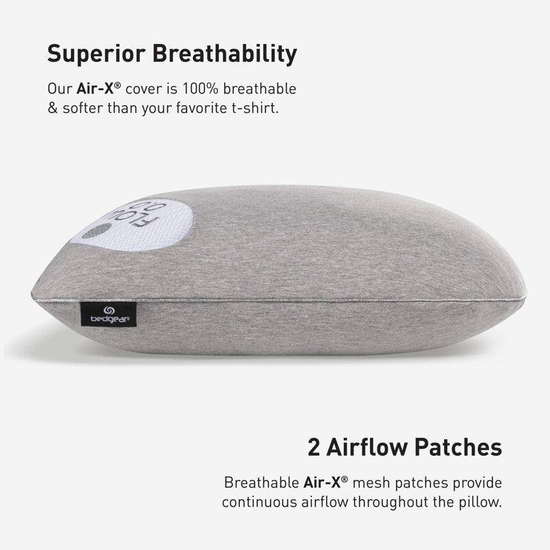 Bedgear Flow Cuddle Curve Performance Pillow for Side Sleepers - Plush and Breathable Pillow, 0.0