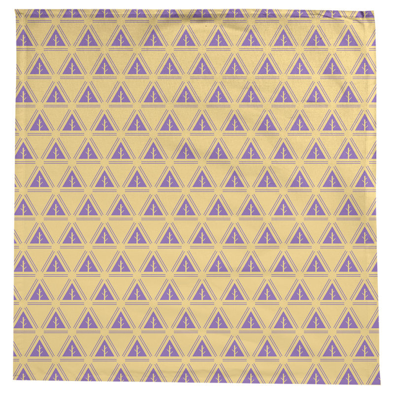 Nappe d’arbre minimaliste classique Barbra, Jaune / Mauve