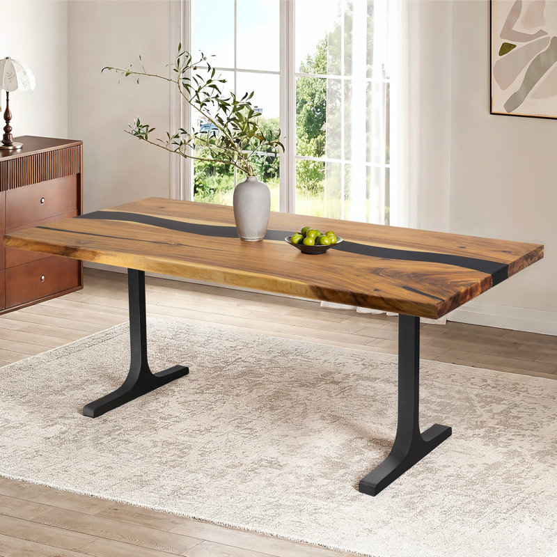 Wineglass Rectangle Dining Table, 30.4"H x 72"L x 36"W