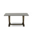 Ensemble de salle à manger 6 pièces comprenant une table rectangulaire à pieds en V et 4 chaises Parson en lin brun avec banc.-913233676-965838859