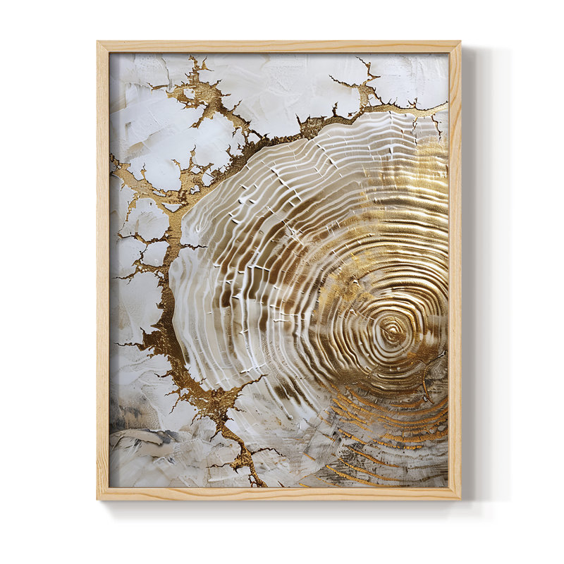 Reproduction encadrée ABSTRACT Series Cxxix - bois massif, H 21 po x l 17 po