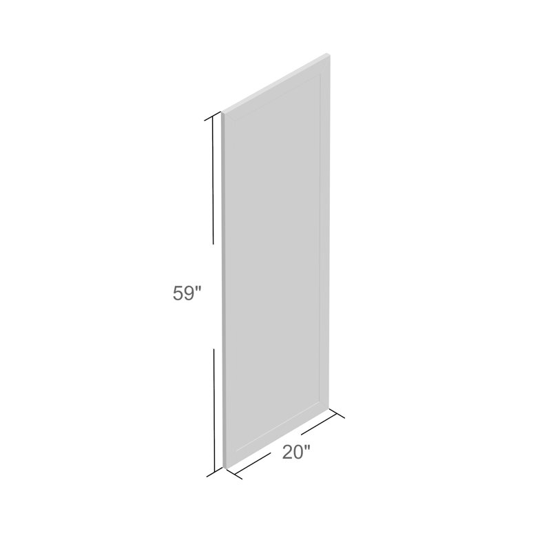 Hasting Rectangle Mirror, 59" H x 20" W, White