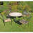 PROVENCE Mosaic Dining Table with 4 ASCOT Chairs Garden Set