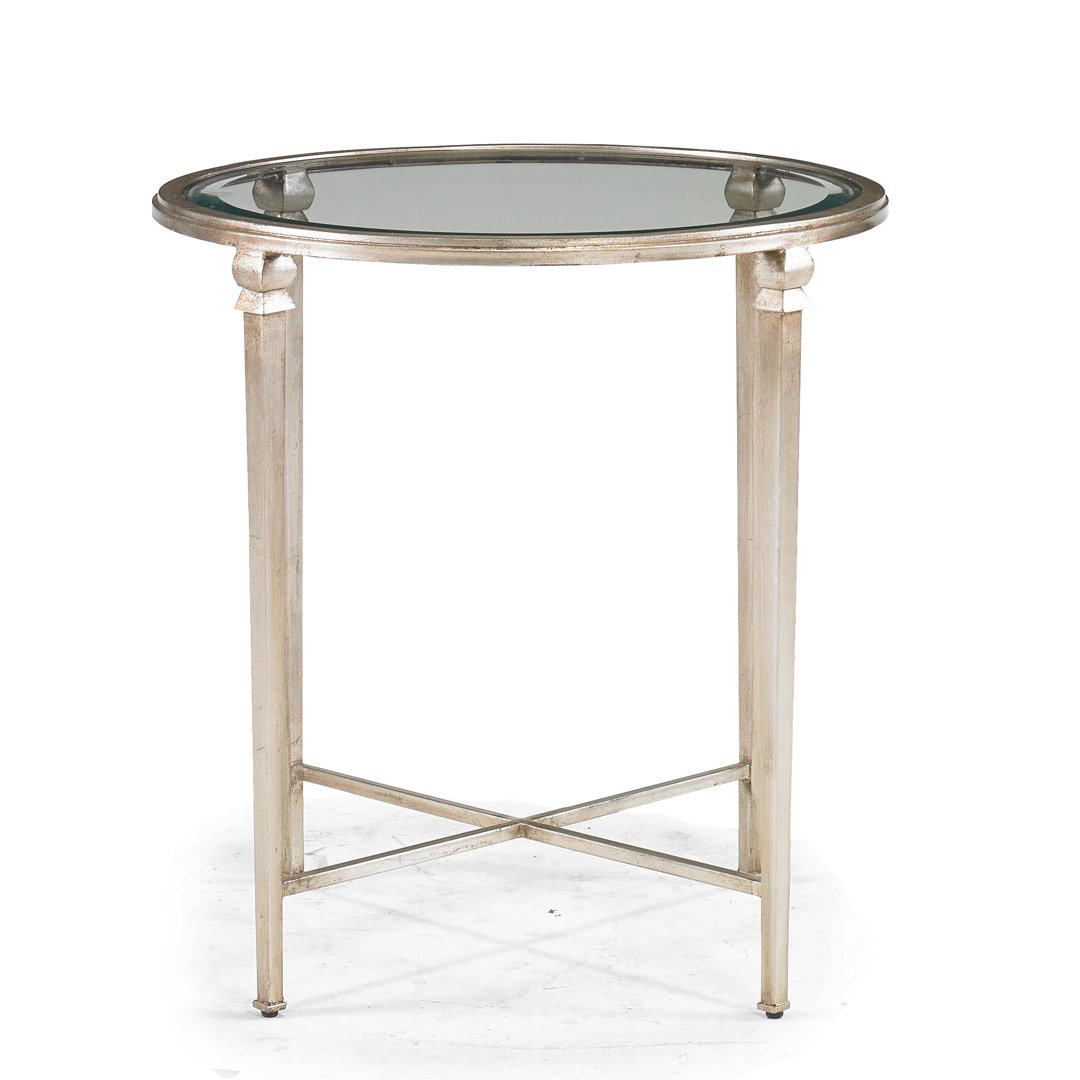 Diego Glass Top End Table Sherrill Occasional