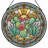 Cactus Sunlight Stained Glass Window Panel，12"H-2045562023