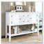 Storage Vintage Console Table with Four Small Drawers and Bottom Shelf-1537612650