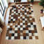 Tapis brun en patchwork de peau de vache_6 x 9 pi-1822074653