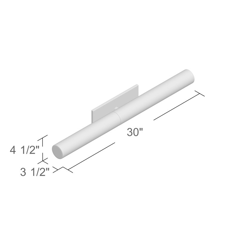 Elementum Dimmable LED Bath Bar, Chrome, 3000K, 4.5" H x 22" W x 3.5" D