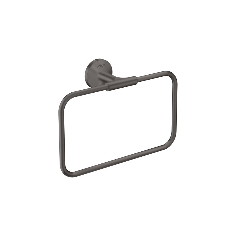 Universal Circular Towel Ring, Brushed Black Chrome
