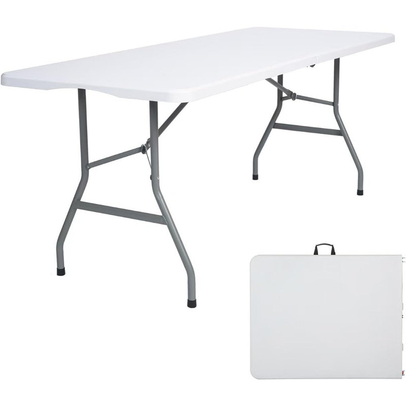 Table pliante pliante en plastique avec poignée robuste pour l'extérieur
