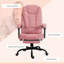 Fauteuil de massage vibrant à 7 points, fauteuil d'ordinateur à haut dossier avec support lombaire, repose-pieds, dossier inclinable, hauteur réglable-19009239