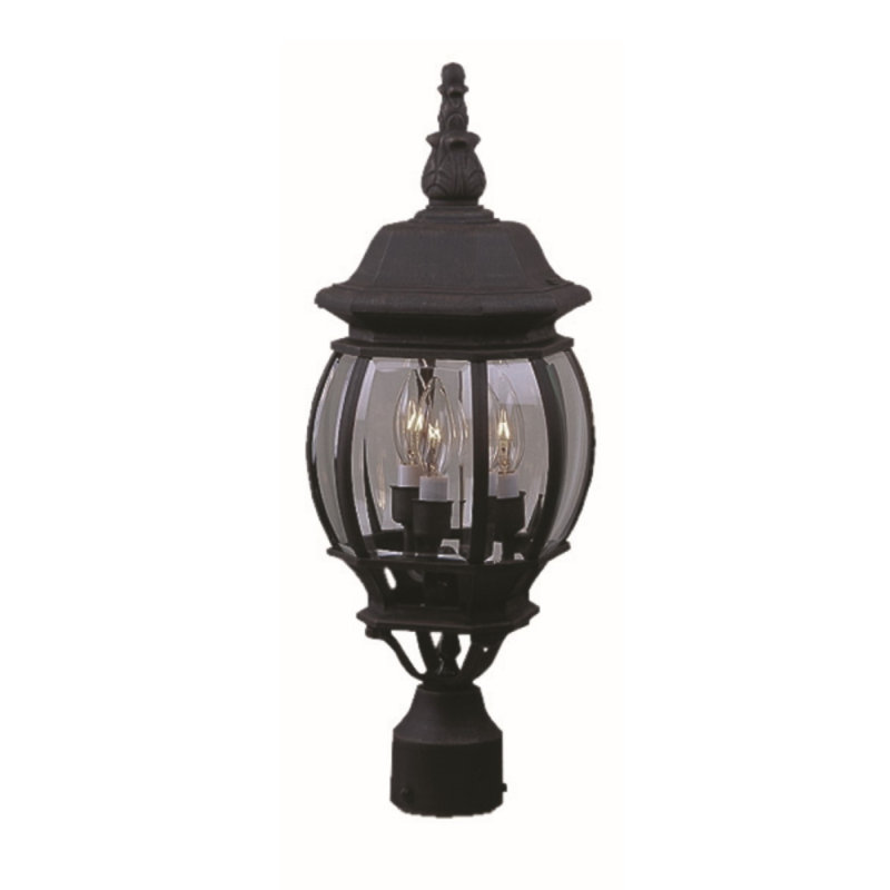 French Style Lantern Head, Matte Black