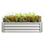 Jardinière surélevée en métal argenté de 421 pieds carrés pour légumes, fleurs et herbes aromatiques - Stable et durable pour la culture d'herbes aromatiques et de fleurs.