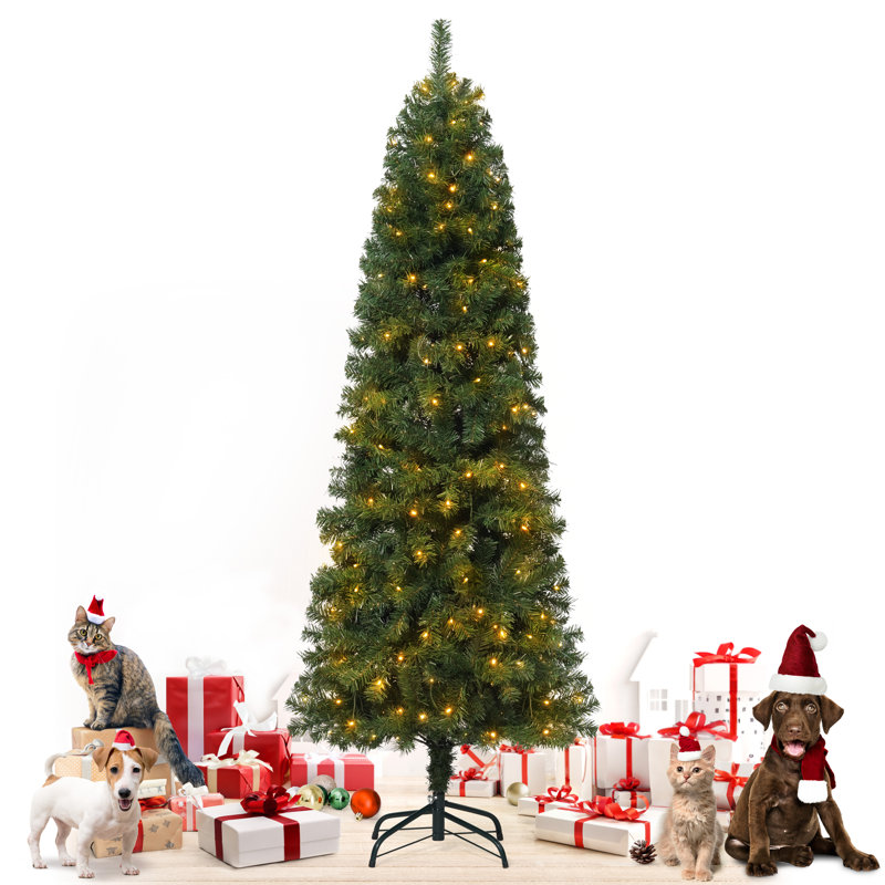 Arbre de Noël artificiel 6 pi avec 6 lumières DEL et 618 branches, 6'