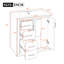 Ensemble de meuble-lavabo 30 po avec lavabo en céramique, armoire de rangement en bois massif, ensemble de meuble-lavabo autoportant avec 3 tiroirs et portes à fermeture douce-121294423