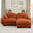 Orange+2 Seat+1Ottoman