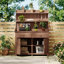 Banc de jardin, poste de travail avec tablette de rangement, tiroir et armoire-362136538