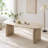 Wooden Extendable Oval Dining Table with Dual-Pillar Design