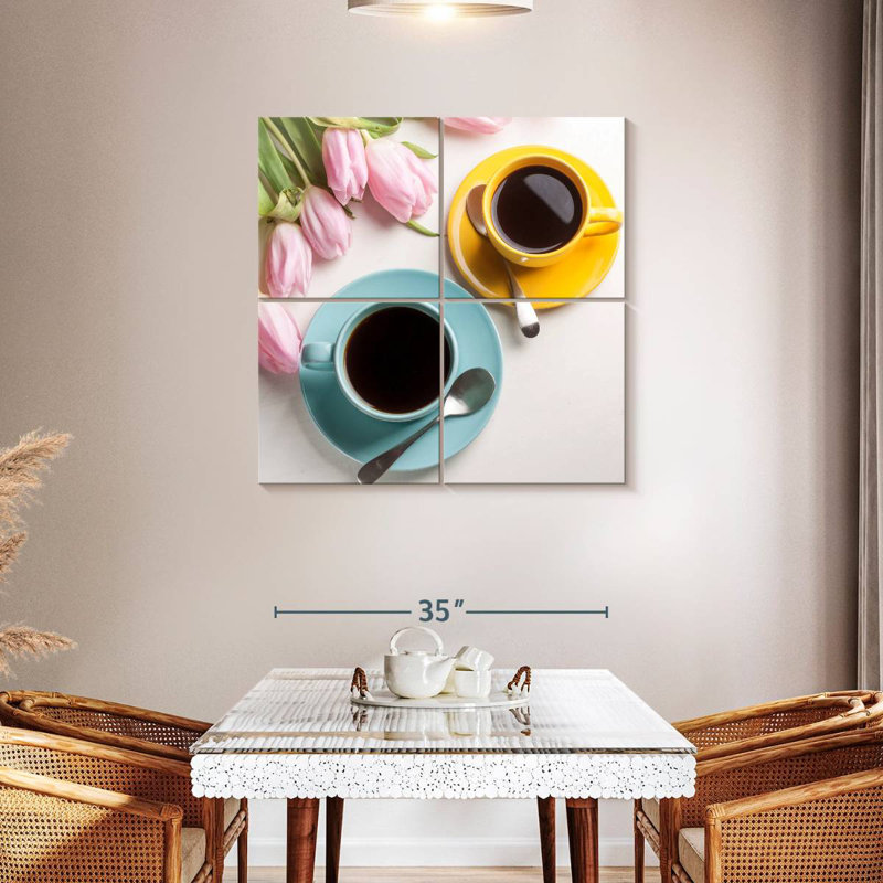 Yarlin Coffee And Tulips, 38" H x 38" W